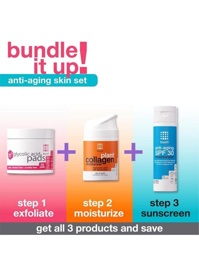 TOUCH 20% Glycolic Acid Pads Exfoliating And Resurfacing AHA Peel Face Wipes - Great for Dullness, Pores, Scars, Fine Wrinkles, Uneven Skin Tone & Texture, 50 Count - Image 5