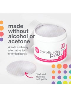 Touch TOUCH 20% Glycolic Acid Pads Exfoliating And Resurfacing AHA Peel Face Wipes - Great for Dullness, Pores, Scars, Fine Wrinkles, Uneven Skin Tone & Texture, 50 Count  - Image 4