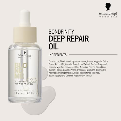BlondMe Bondfinity Deep Repair Oil for Blonde Hair, 1.6 Fl Oz | Reduces Frizz | Heat Protection | Prevents Breakage |For Blonde, Lightened, & Grey Hair - Image 3