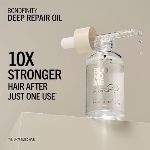 BlondMe Bondfinity Deep Repair Oil for Blonde Hair, 1.6 Fl Oz | Reduces Frizz | Heat Protection | Prevents Breakage |For Blonde, Lightened, & Grey Hair - Image 4
