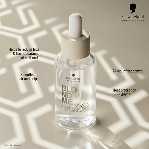 BlondMe Bondfinity Deep Repair Oil for Blonde Hair, 1.6 Fl Oz | Reduces Frizz | Heat Protection | Prevents Breakage |For Blonde, Lightened, & Grey Hair - Image 2