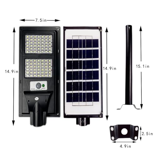 GLW 30000LM Solar Street Lights Outdoor Waterproof, 6000K Solar Flood Lights with Motion Sensor and Remote Control for Garden, Yard, Garage, Backyard (2 Pack) - Image 4