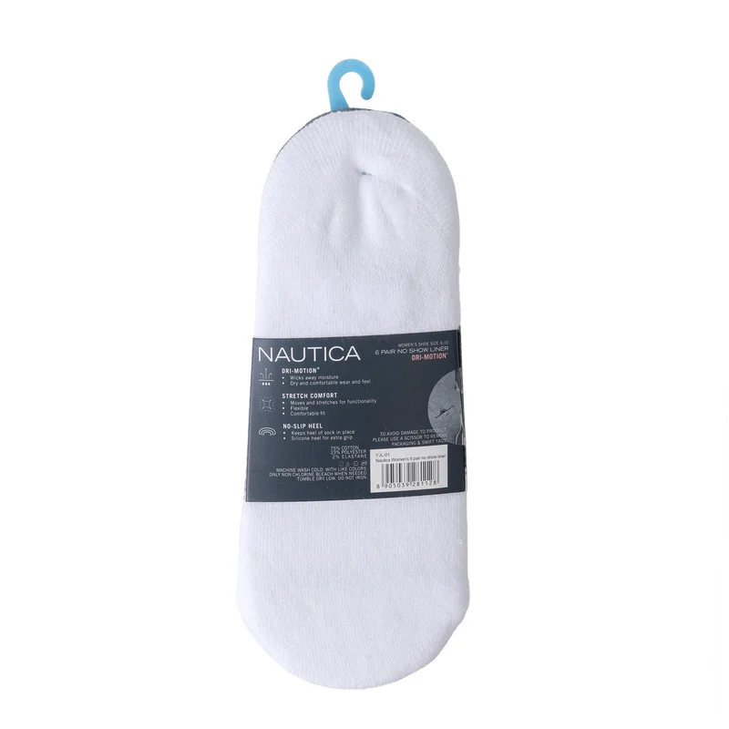 NAUTICA Nautica Women's 6 Pairs No Show Liner Socks