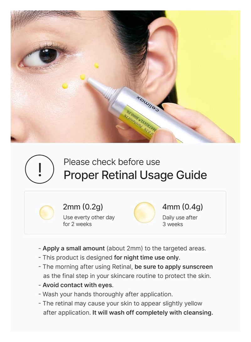 سيليماكس ريتينال شوت، معزز شد البشرة وقناع كريم تفتيح المسام والبقع الداكنة، 10 قطع | ثنائي تجميل منزلي - Image 3