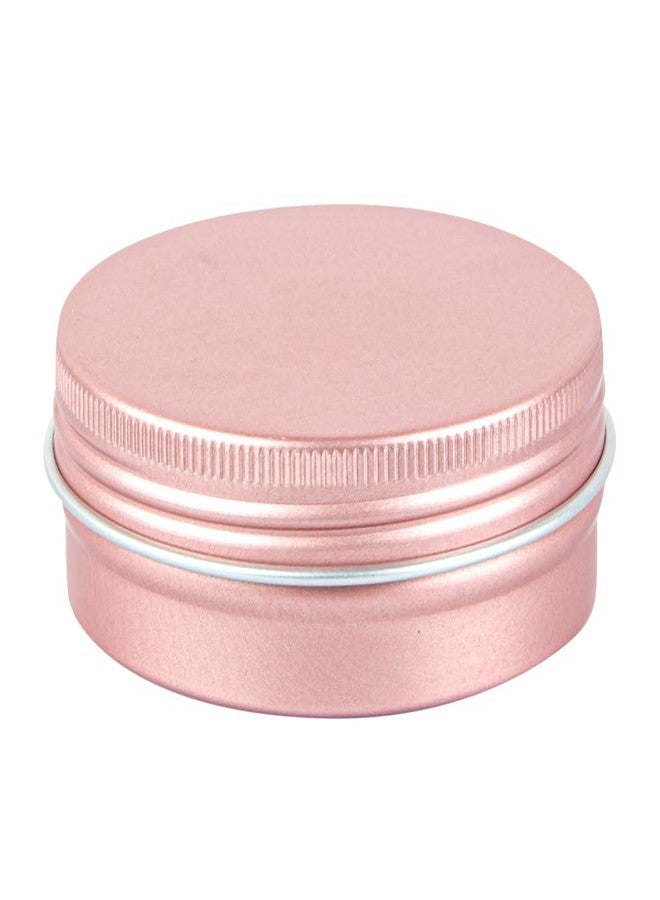 Restaurantware RW Base 2 Ounce Tin Storage Boxes 10 Round Tin Boxes With Lids - Durable Screwable Lids Rose Gold Aluminum Storage Containers Customizable Fits Mints Pills Or Herbs - Image 2