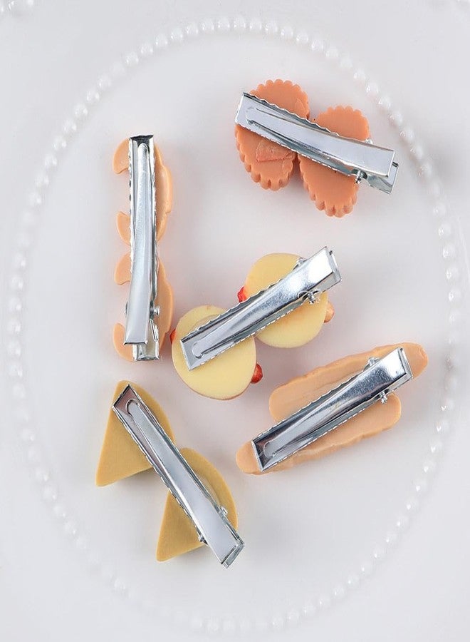 Kopida 5PCS Mini Food Hair Clips Egg Tart Duckbill Clips Pizza BB Hairpins Simulated Food Hot Dog Hairpins Bread Side Clips Hair Accessories - Image 3