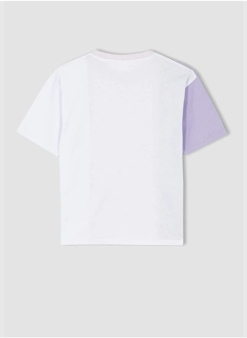DeFacto Oversized Colour Block Slogan Print T-Shirt