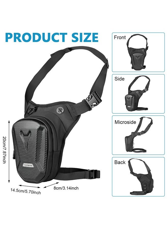 GUSTAVE® Waist Bag for Men, Thigh Bag for Bikers, Waterproof and Large Capacity EVA Tactical Bag, Multi function Outdoor Sports Leg Bag for Outdoor Riding Hiking Climbing - Image 3