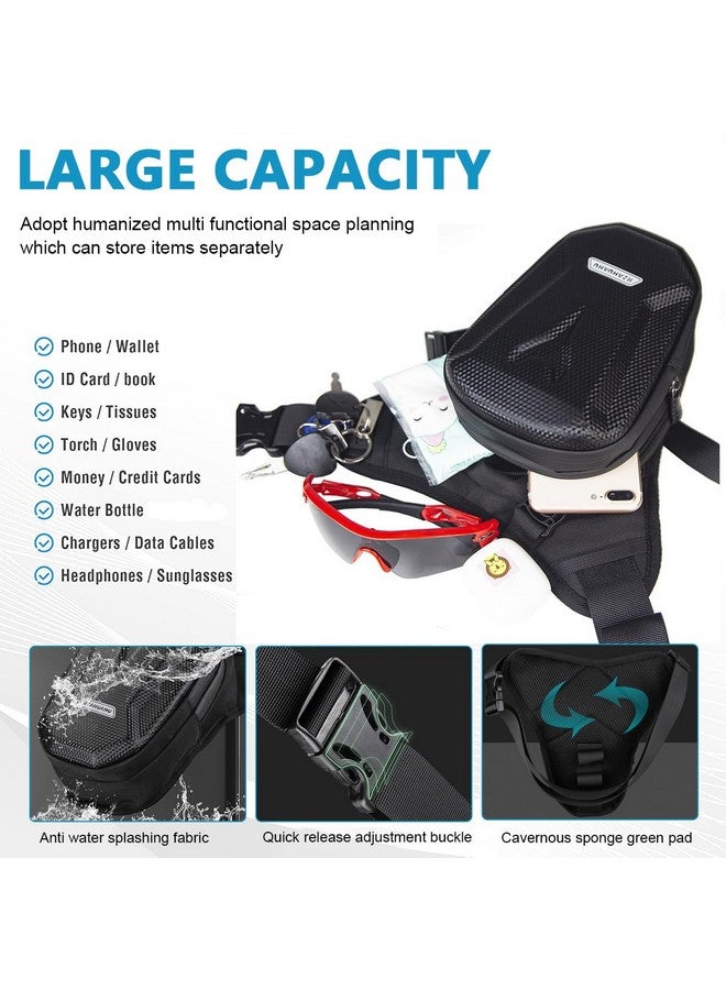 GUSTAVE® Waist Bag for Men, Thigh Bag for Bikers, Waterproof and Large Capacity EVA Tactical Bag, Multi function Outdoor Sports Leg Bag for Outdoor Riding Hiking Climbing - Image 2