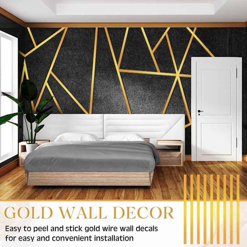 PRIVAC Golden Tape (2CM x 50M) Self-Adhesive Tiles Gap Foil Line Border Tape| Mirror Finish| DIY Craft| Decorative Floor Sealing Strip, Seam Sticker, Golden Patti for Home, Wall, Ceiling, Cabinet. - Image 3