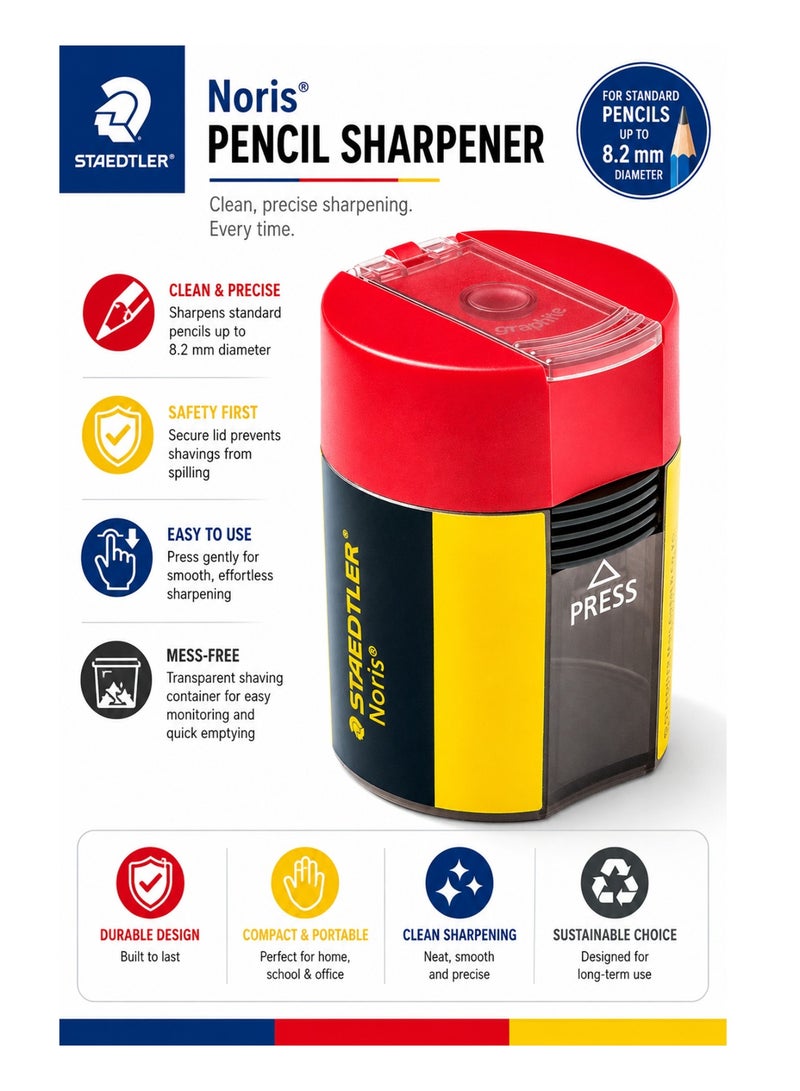 STAEDTLER 1-Piece Noris Single Hole Tub Sharpener - Image 1