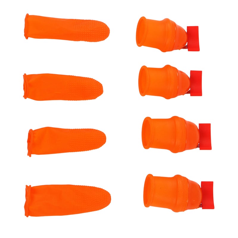 Silicone Thumb Knife Stainless Steel Thumb Knife Picker for Peel Pick Vegetables Pepper Beans Flat Knife - Image 2