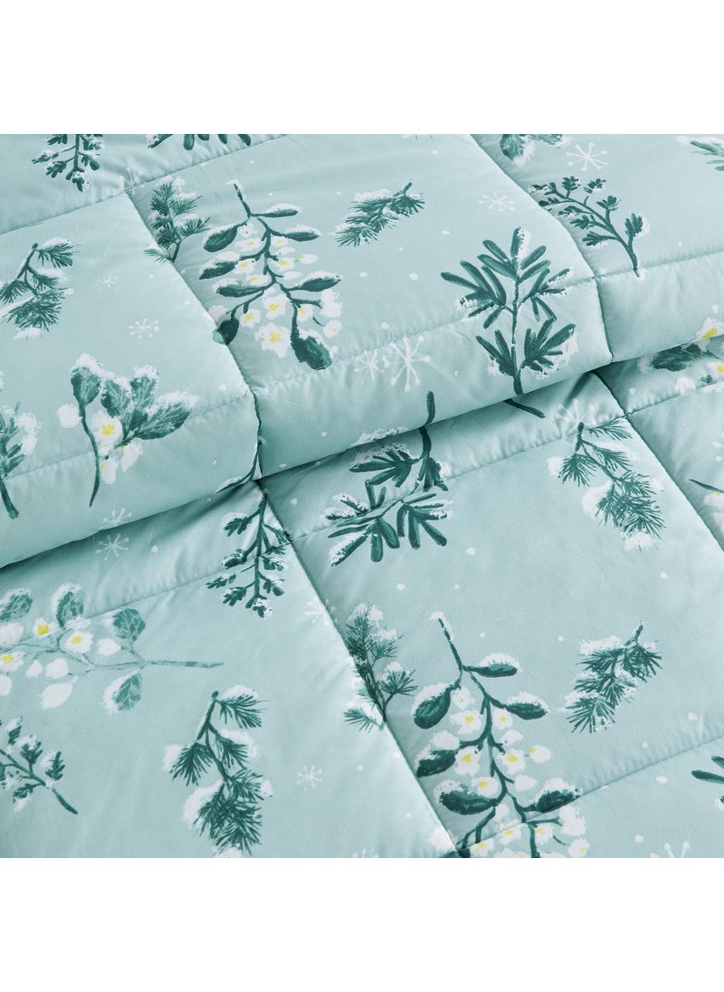 Great Bay Home Great Bay Home Full/Queen Size Holiday Comforter Set - Down Alternative 3 Piece Comforter Sets - All Season Bedding  Winter  Lodge Inspired Bedroom Decor (Full/Queen  Snowy Botanical)  - Image 3
