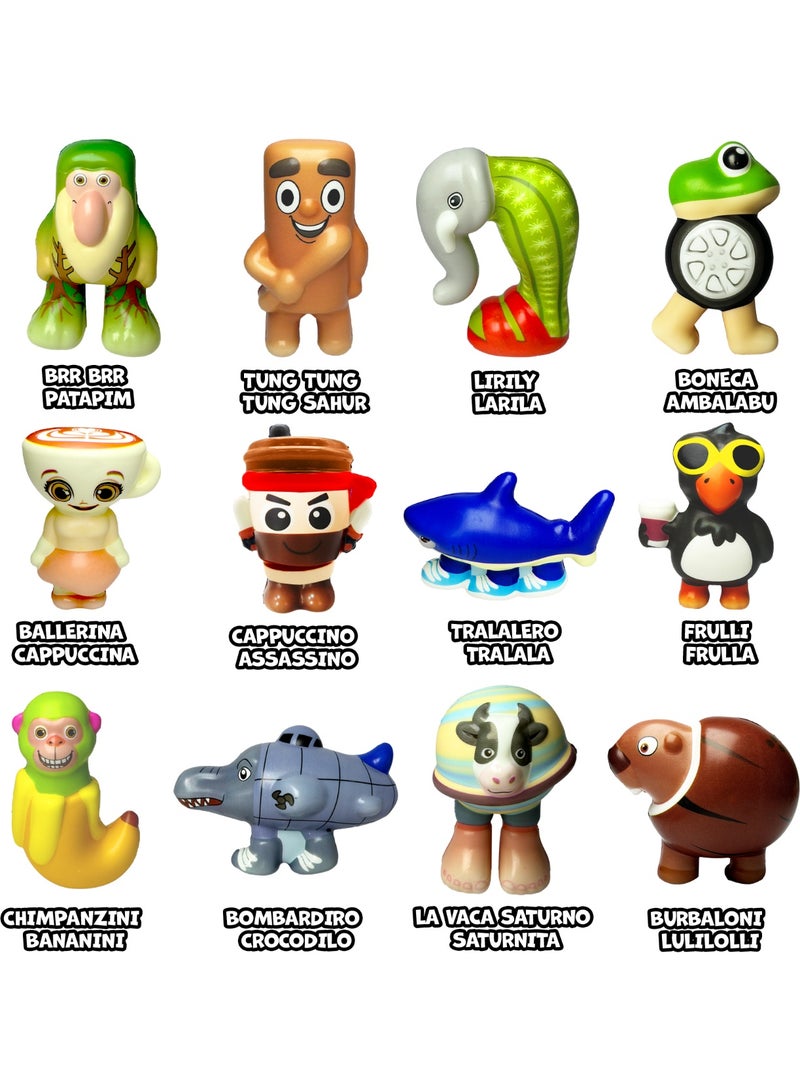 Italian Brainrot PuffUps | 12 Assorted Models + 1 Rare Model | Collectible Squishy Toys | Trendy Fidget Fun - Image 1