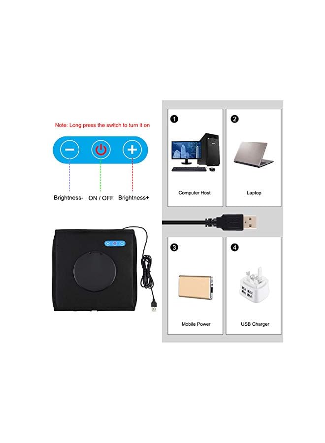 PROMASS Portable Photo Studio Light Box,12"x12"(30 * 30cm) Professional Dimmable Shooting Tent Kit with 112 LED Lights & 6 Backdrops for Jewelry and Small Items Product Photography  - Image 5