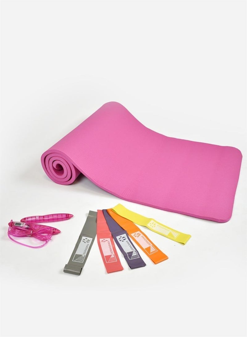 KANGAROO Exercise Mat with Anti-Slip Texture – Durable, Lightweight & Compact Design for Comfortable Workouts and Easy Storage 15mm 5 Levels Of Rubber - Image 4