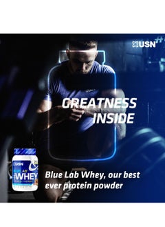 USN USN Blue Lab Whey Chocolate Caramel 2kg, Premium Whey Protein Powder, Scientifically-formulated, High Protein Post-Workout Powder Supplement with Added BCAAs  - Image 4