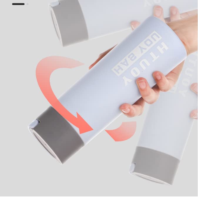 ZEBROC Zebroc YOUTH HAS YOU GLASS WATER BOTTLE 450ML Double layer Plastic glass water cup creative gift cup advertising cup heatresistant glass water cup sealed bracelet cup portable car cup  - Image 2