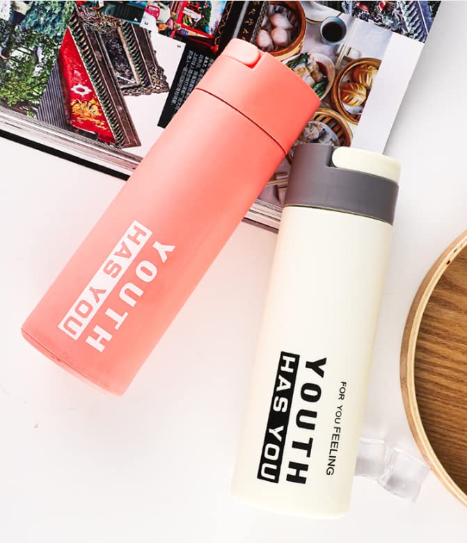 ZEBROC Zebroc YOUTH HAS YOU GLASS WATER BOTTLE 450ML Double layer Plastic glass water cup creative gift cup advertising cup heatresistant glass water cup sealed bracelet cup portable car cup  - Image 3
