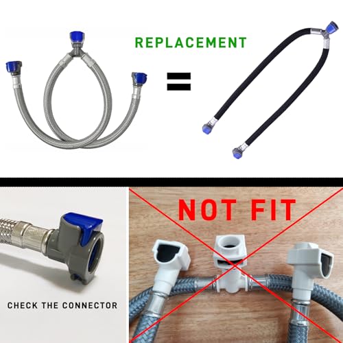HOMYEP Quick Connect Faucet Water Supply Lines, 12 Inch, Widespread Bathroom Sink Faucets Replacement Fast Lock Pipe Hose, V-Shape - Image 2