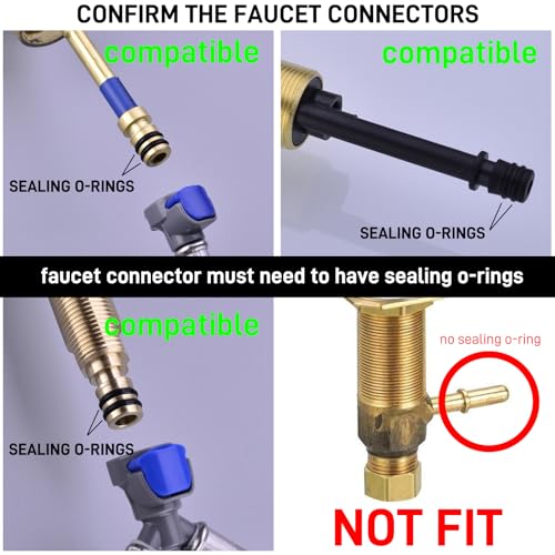 HOMYEP Quick Connect Faucet Water Supply Lines, 12 Inch, Widespread Bathroom Sink Faucets Replacement Fast Lock Pipe Hose, V-Shape - Image 5