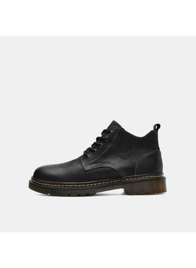 Mellen British Fashion Work Boots Trendy Martin Boots Vintage Casual Men's Boots Mrd97329 Black Size 40 - Image 1
