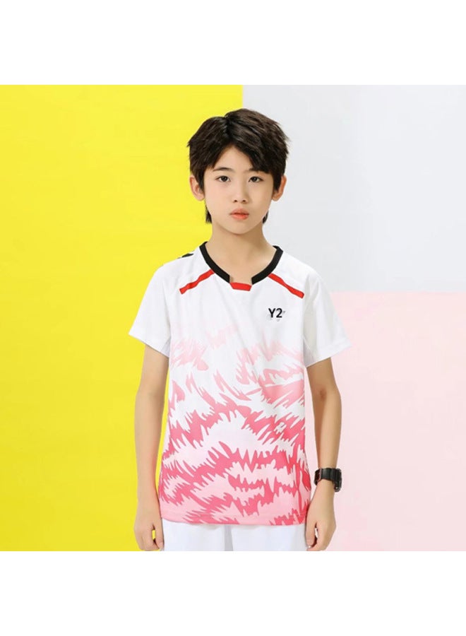 New Children's Junior Badminton Clothes Children's Clothing Boys And Girls Tops Breathable Quick-drying Compeion Training Clothes 110252