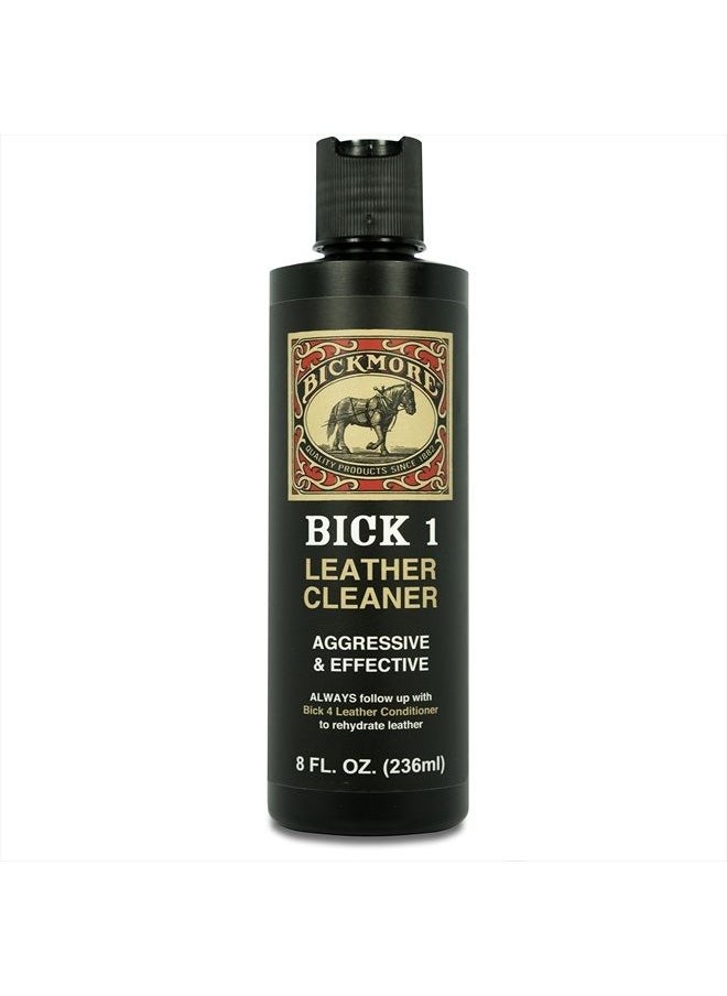 Bickmore - Bick 1 Leather Cleaner 8 oz - Clean Dirt, Oil, Sweat, Salt, and Water Stains from All Colored, White, and Black Leather - Image 1