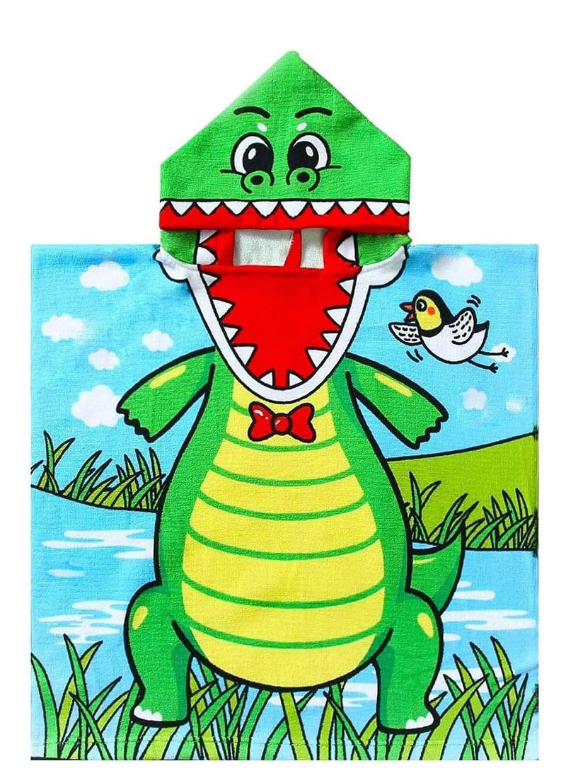Kids Hooded Towel – 60 x 120 cm | Multicolor Dinosaur Designs | Soft  Fun Bath Towel for Children | Absorbent Toddler Bathrobe | Perfect for Kids After Bath or Pool | Cute Dino Hooded Towel for Boys  Girls - Image 2
