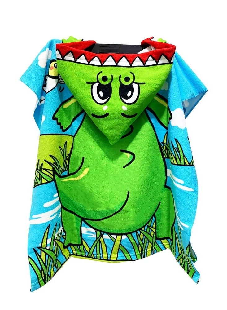 Kids Hooded Towel – 60 x 120 cm | Multicolor Dinosaur Designs | Soft  Fun Bath Towel for Children | Absorbent Toddler Bathrobe | Perfect for Kids After Bath or Pool | Cute Dino Hooded Towel for Boys  Girls - Image 4