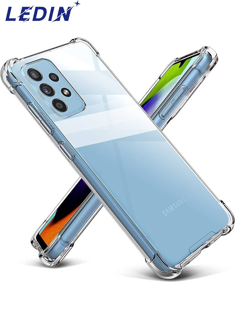 LEDIN Case for Samsung Galaxy A23 Clear Case Soft Flexible Silicone Back Cover Shockproof Anti Scratch Case with Reinforced Bumper Corner Compatible for Samsung Galaxy A23 Clear - Image 1