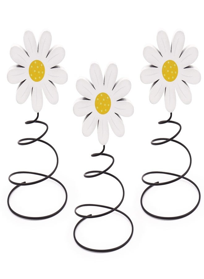 Xylolfsty Daisy Tiered Tray Decor Spring Daisy Decor Rustic Wood Block Signs Farmhouse Home Decor Housewarming Gift Ideas Set of 3 - Image 1