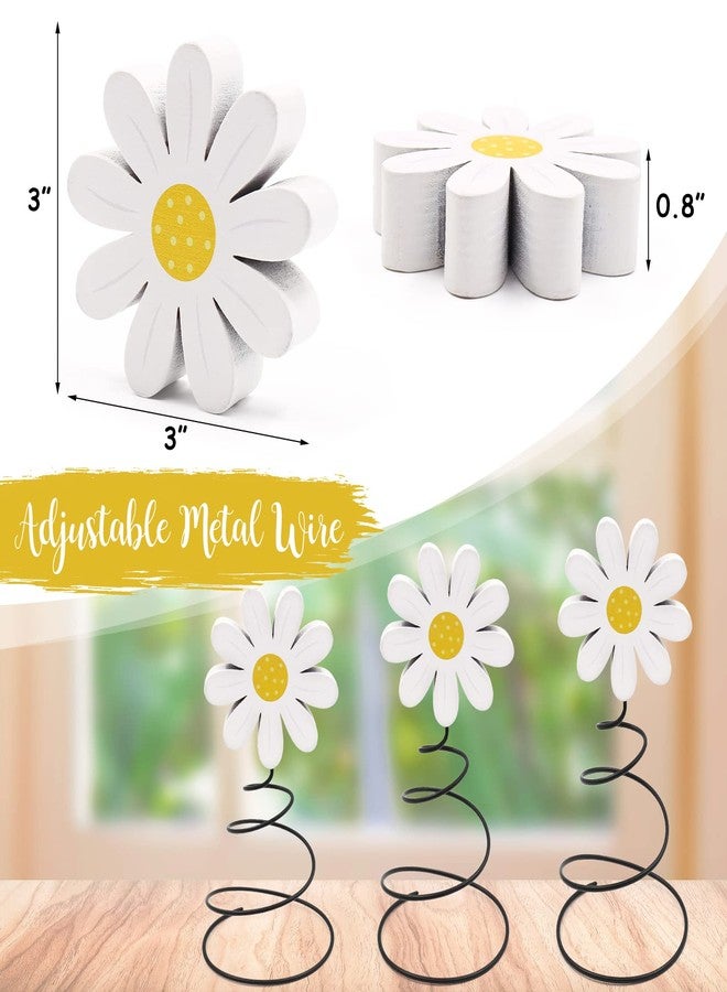 Xylolfsty Daisy Tiered Tray Decor Spring Daisy Decor Rustic Wood Block Signs Farmhouse Home Decor Housewarming Gift Ideas Set of 3 - Image 3