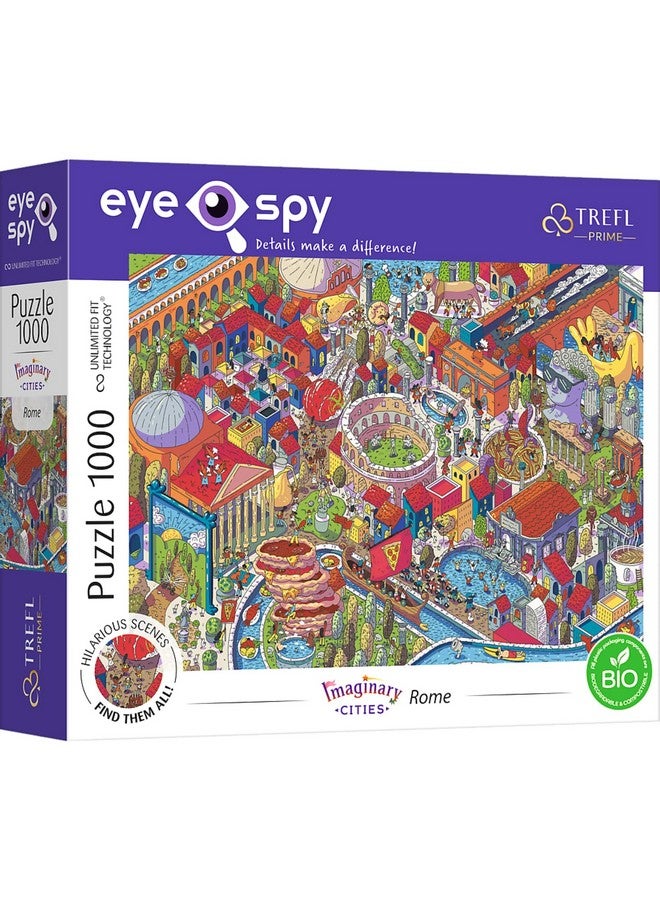 Trefl Eye-SPY Imaginary Cities: Rome, Italy 1000 Piece Jigsaw Puzzle Prime 27"x19" Thick Cardboard, Surprising Details, Creative Entertainment for Adults and Children from 12 Years Old - Image 1