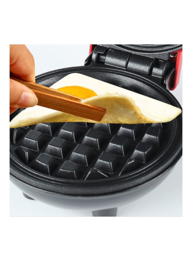 Multipurpose Waffle Maker 420W Breakfast Sandwich Cake Mini Baking Home Use Red Black - Image 5