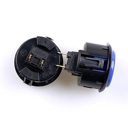 Sanwa 8 pcs OBSF-30 Original Push Button 30mm - for Arcade Jamma Video Game & Arcade Joystick Games Console (Black & Blue), Use for Arcade Game Machine Cabinet S@NWA - Image 3