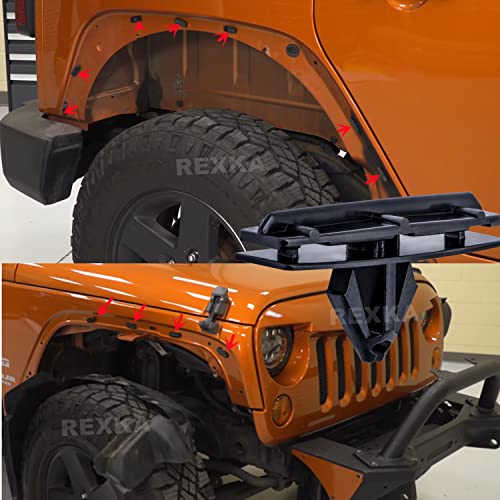 Rexka 25pcs Fender Flare & Rocker Moulding Clip 68039280-AA Compatible with Jeep Wrangler JK & Unlimited JK Ram 4500 Ram 5500 - Image 4