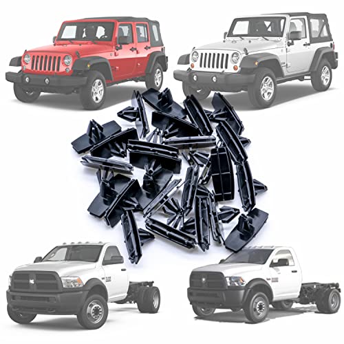 Rexka 25pcs Fender Flare & Rocker Moulding Clip 68039280-AA Compatible with Jeep Wrangler JK & Unlimited JK Ram 4500 Ram 5500 - Image 5