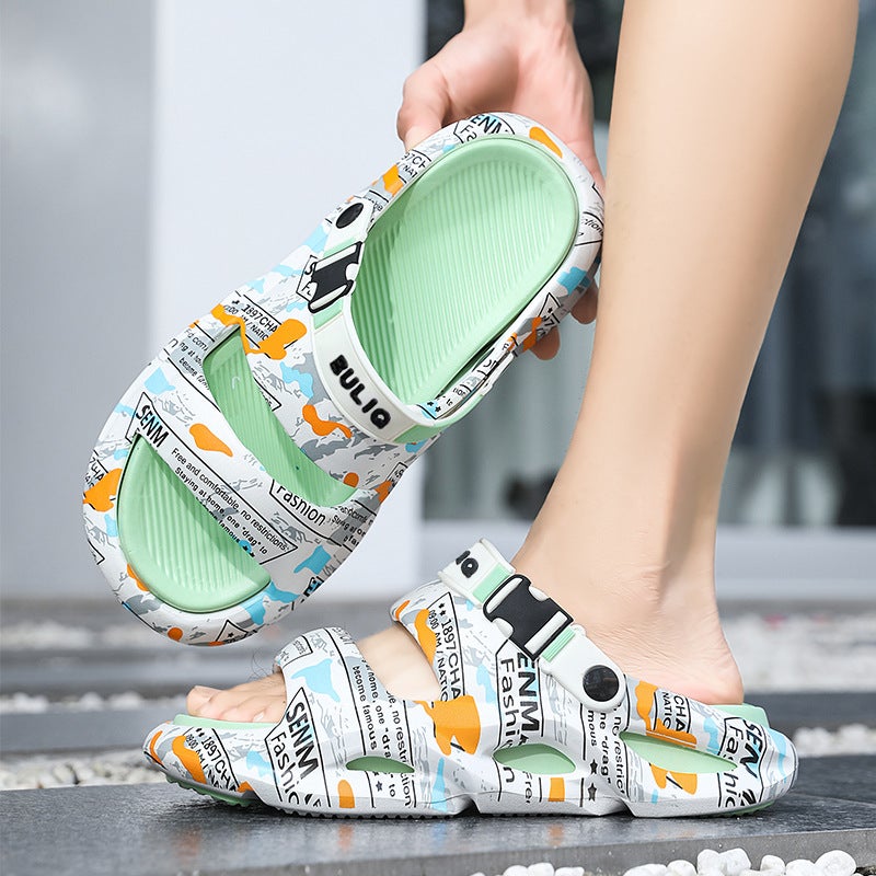 Summer Parent-Child Shoes, Fashionable Children'S Slippers, Couple'S Outdoor Slip-On Slippers, Non-Slip, Unisex Thick-Soled Beach Sandals - Image 5