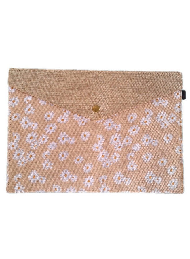 enyuwlcm Felt Folder Case Decorative A4 File Folder Document Holder Portfolio Envelope Floral Style With Snap Closure For Women Girls 4 Packs - Image 4