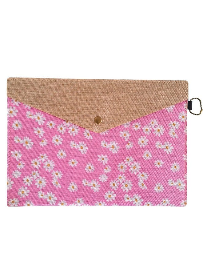 enyuwlcm Felt Folder Case Decorative A4 File Folder Document Holder Portfolio Envelope Floral Style With Snap Closure For Women Girls 4 Packs - Image 5