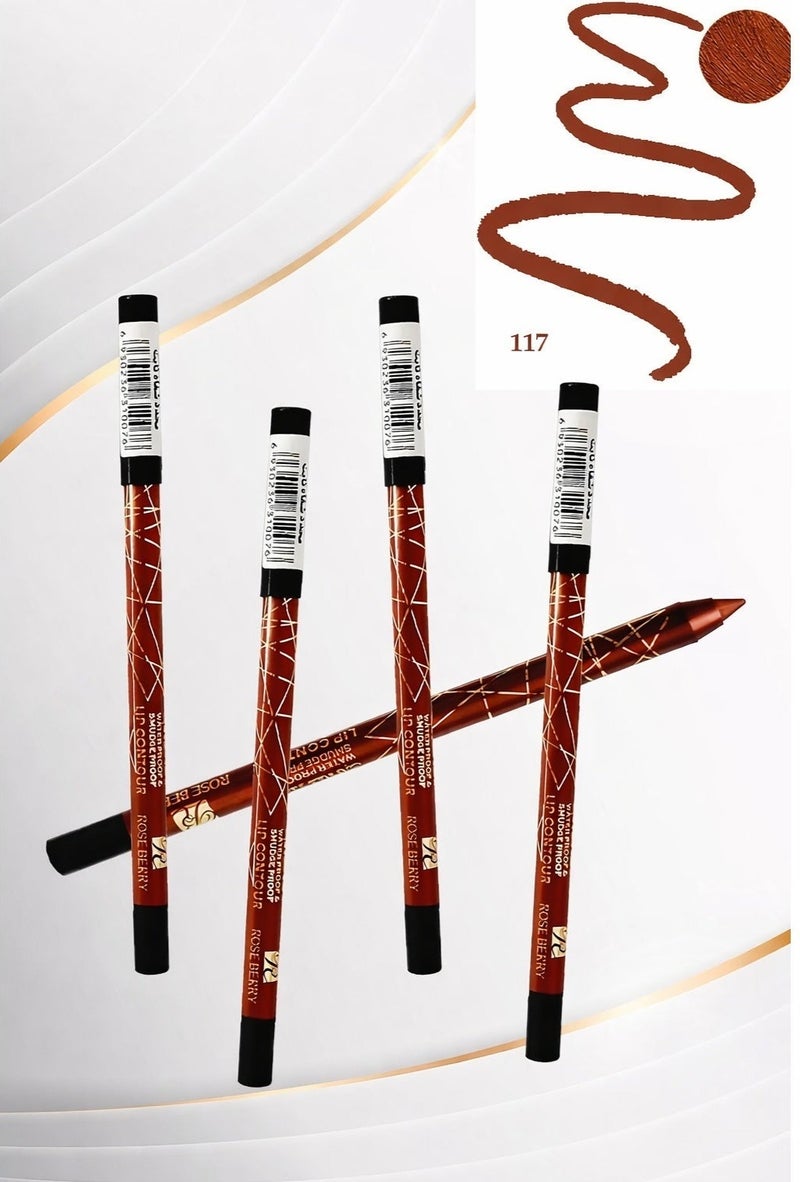 روز بيري قلم تحديد الشفاه المقاوم للماء – درجة 117 - Image 1