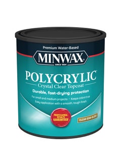 Minwax Clear Polycrylic Water Based Protective Finish Semi Gloss  - Image 1