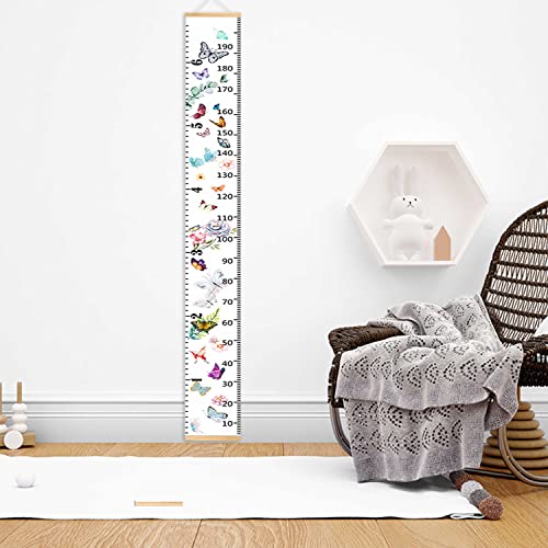 LoveNite Baby Growth Chart, Height Wall Chart for Kids, 79 x 7.9in Wooden Frame Canvas Measurement Hanging Ruler for Child’s Room Decoration (Butterfly) - Image 5
