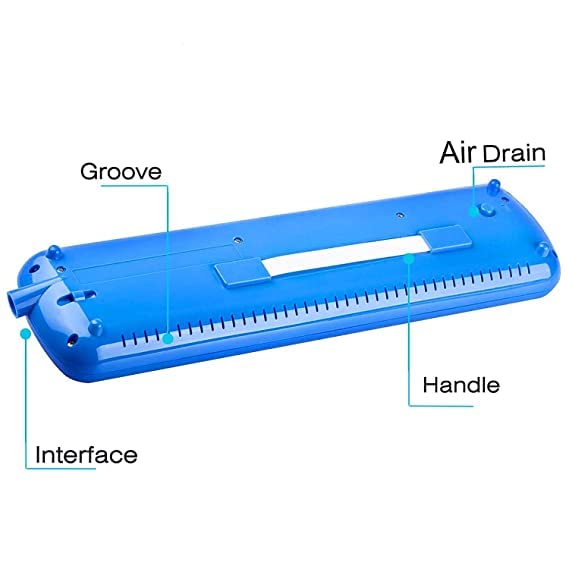 Belear 37 Key Melodica Piano Style Musical Instrument With Carry Bag Accessories (Blue) - Image 2