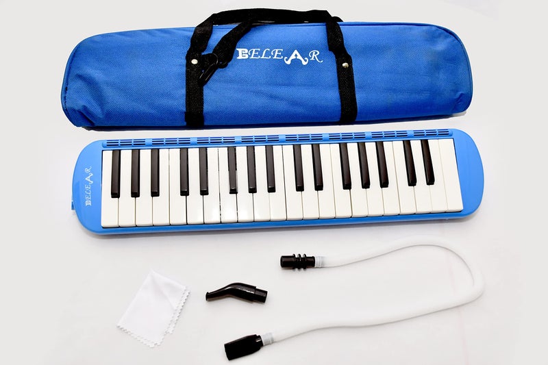 Belear 37 Key Melodica Piano Style Musical Instrument With Carry Bag Accessories (Blue) - Image 5