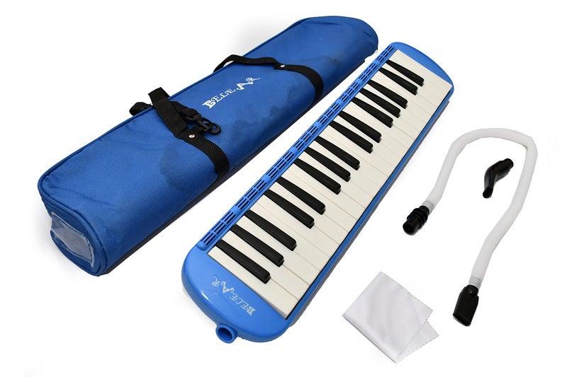 Belear 37 Key Melodica Piano Style Musical Instrument With Carry Bag Accessories (Blue) - Image 3