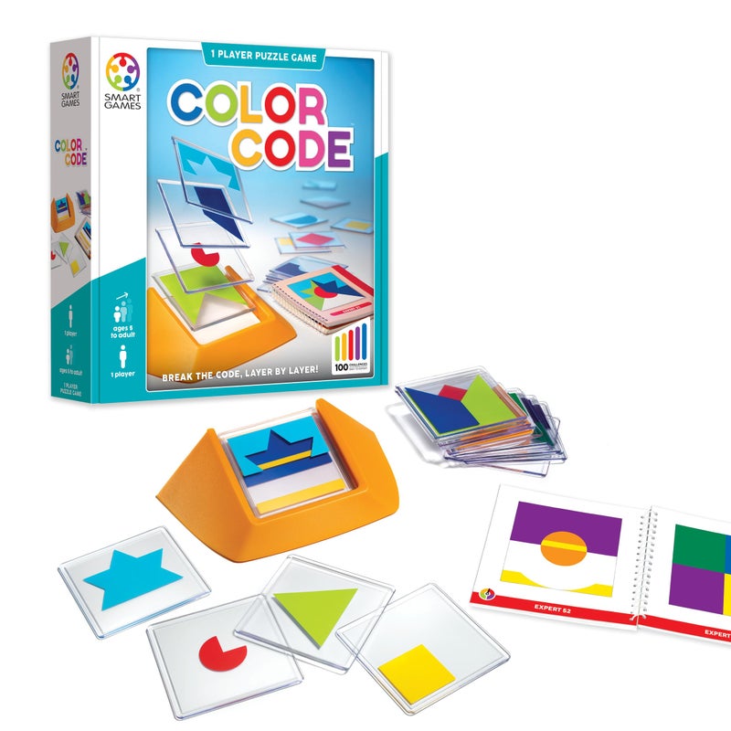 SmartGames Color Code Cognitive Skill-Building Puzzle Game Featuring 100 Challenges for Ages 5 - Adult - Image 1