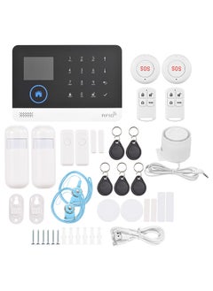 433MHz Wireless WIFI + GSM Auto-dial Alarm Security System LCD Display Door Sensor PIR Motion Sensor Phone APP Remote Control Home Voice Control Smart Home Burglar Security Alarm System