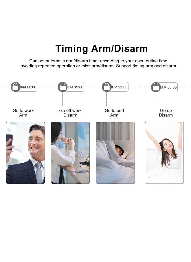 Generic - 433MHz Wireless WIFI + GSM Auto-dial Alarm Security System LCD Display Door Sensor PIR Motion Sensor Phone APP Remote Control Home Voice Control Smart Home Burglar Security Alarm System - Image 1